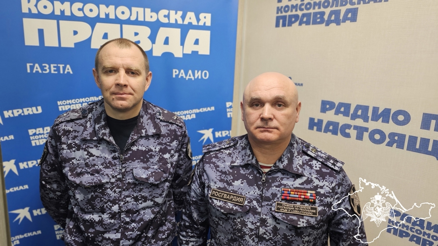 В Севастополе Росгвардейцы выступили на радио